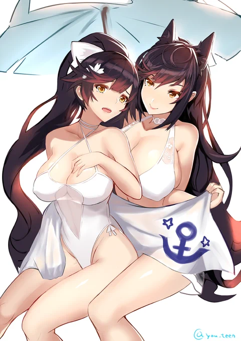 愛宕と高雄 #アズールレーン 