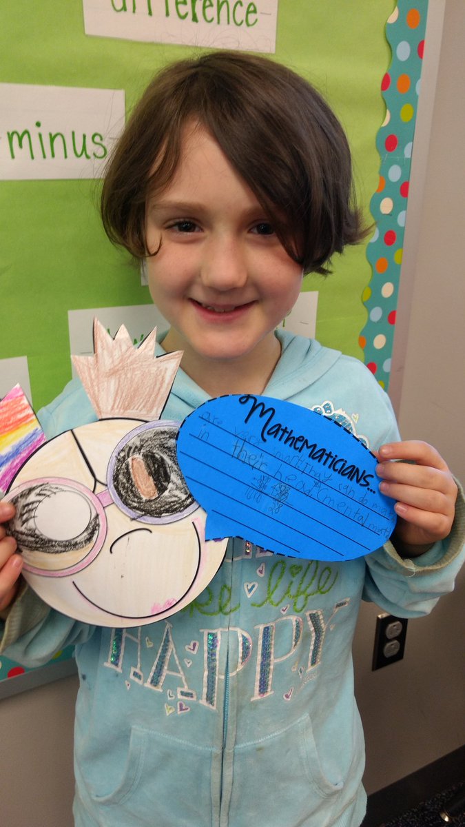 Jones2ndgrade's tweet photo. Making ourselves as mathematicians! "Mathematicians solve problems in their head." #mathfun #mathart #getcreative #OGPride #Tusd202Strong https://t.co/B11cqezJgg