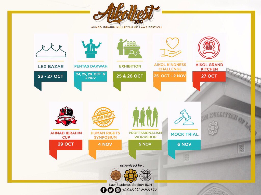 afarhan_96's tweet photo. 6 Days Left guysss !!!
Great event for great people !
Exciting Event For This October & November.
#AIKOLFEST2017
#StandToInspire https://t.co/qnSZFvkuhN