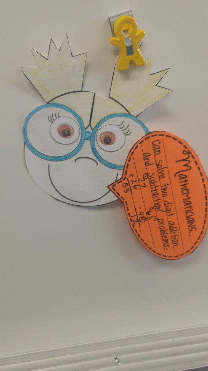 Jones2ndgrade's tweet photo. Making ourselves as mathematicians! "Mathematicians solve problems in their head." #mathfun #mathart #getcreative #OGPride #Tusd202Strong https://t.co/B11cqezJgg