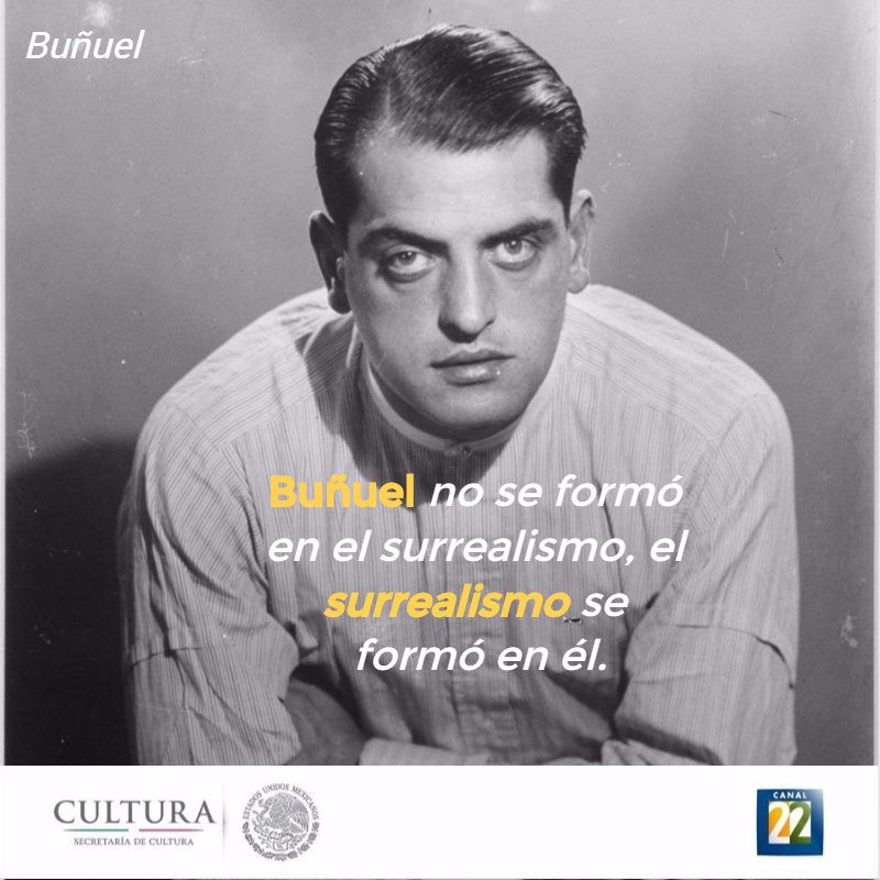 Canal22's tweet photo. Buñuel y el surrealismo, dos imanes casi inseparables. “Buñuel”. Martes 18:00h. https://t.co/uUXsK6RPXS