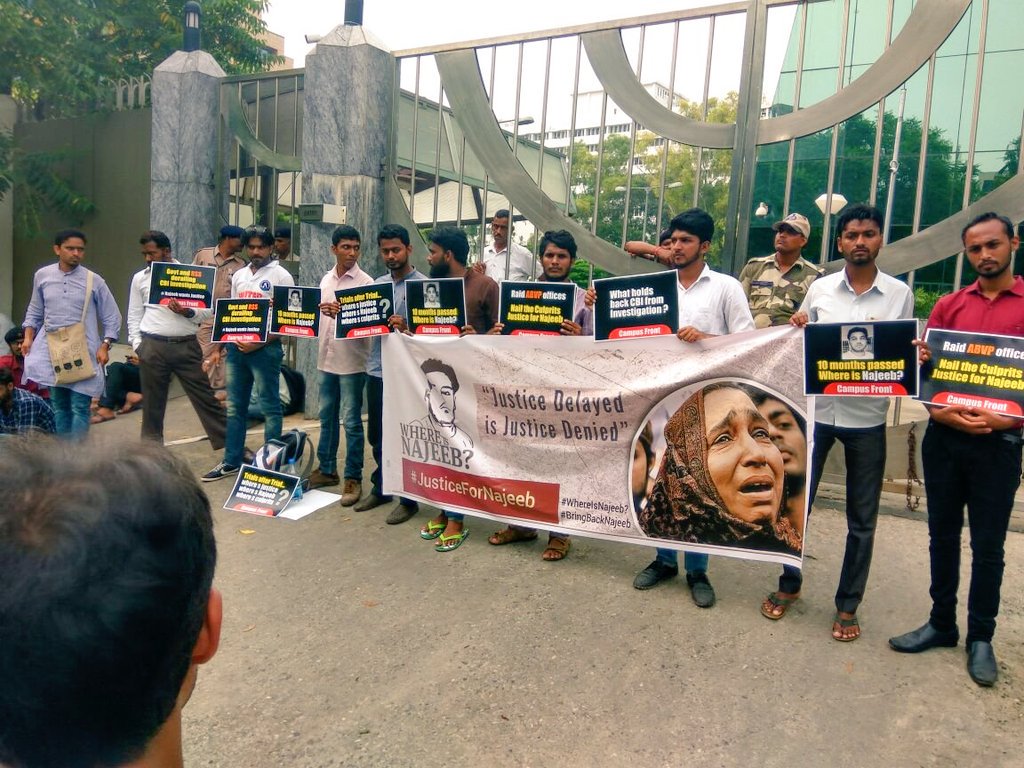CampusFrontKar's tweet photo. Honourable Judiciary System must answer is that the country's CBI so powerless that it can't even find #WhereIsNajeeb
#CBIMustAnswer https://t.co/54maQ8hF0C