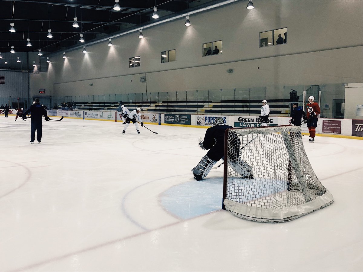 #NHLJets on the ice practicing at @bellmtsplace. https://t.co/Gpmragfle2