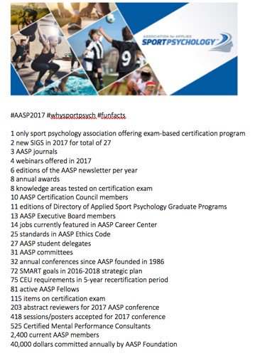 AASPTweets's tweet photo. Why join #AASP? Check out all the association has to offer. #WhySportPsych #AASP2017 https://t.co/YUTNqHQtLC