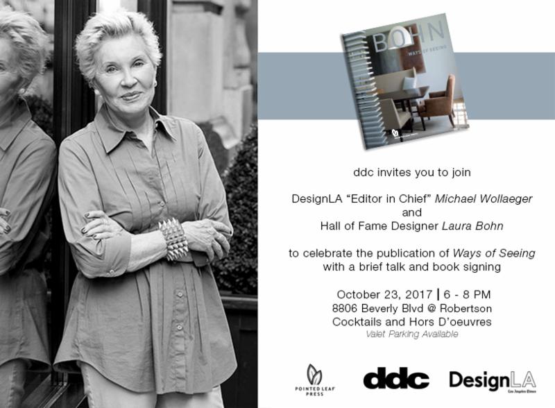 Join me at DDC Los Angeles for a conversation with Michael Wollaeger, editor in chief of DesignLA 10.23 6-8PM 8806 Beverly @ Robertson