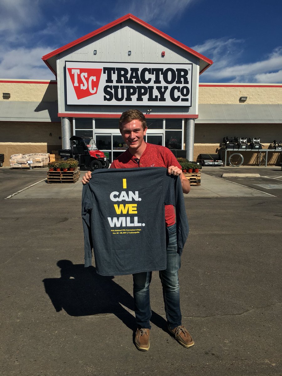 swdffa's tweet photo. Be sure to stop by @TractorSupply and pick up your @NationalFFA 2017 Convention shirt before heading out to Indianapolis! https://t.co/Gs6QScliTF