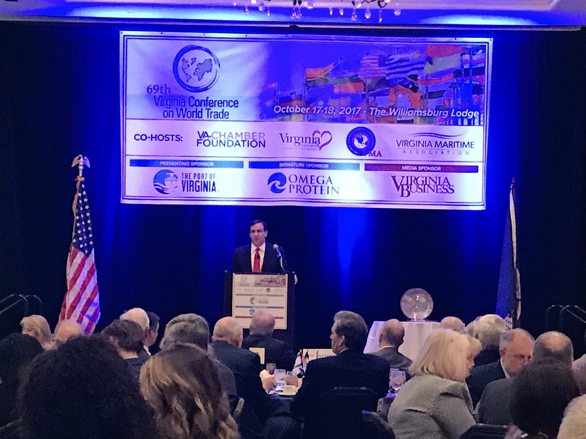 VirginiaExports's tweet photo. What’s ahead? @JohnManzella offers insight on global trends and critical issues #vacwt #NewVAEconomy #VAExports https://t.co/7V8JWf6f2p