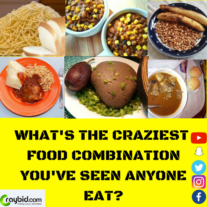 betascratch_bkp's tweet photo. We combine almost any and every food in Nigeria. What funny combinations have you tried before, or seen people eat? #craybid.com https://t.co/RCe4VPU813