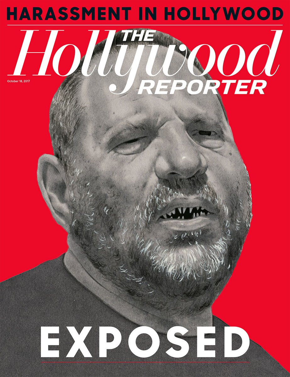THR's tweet photo. THR cover: Harvey Weinstein and the shame of harassment in Hollywood https://t.co/iQBmH2T6q1 https://t.co/kse8FbbcJK