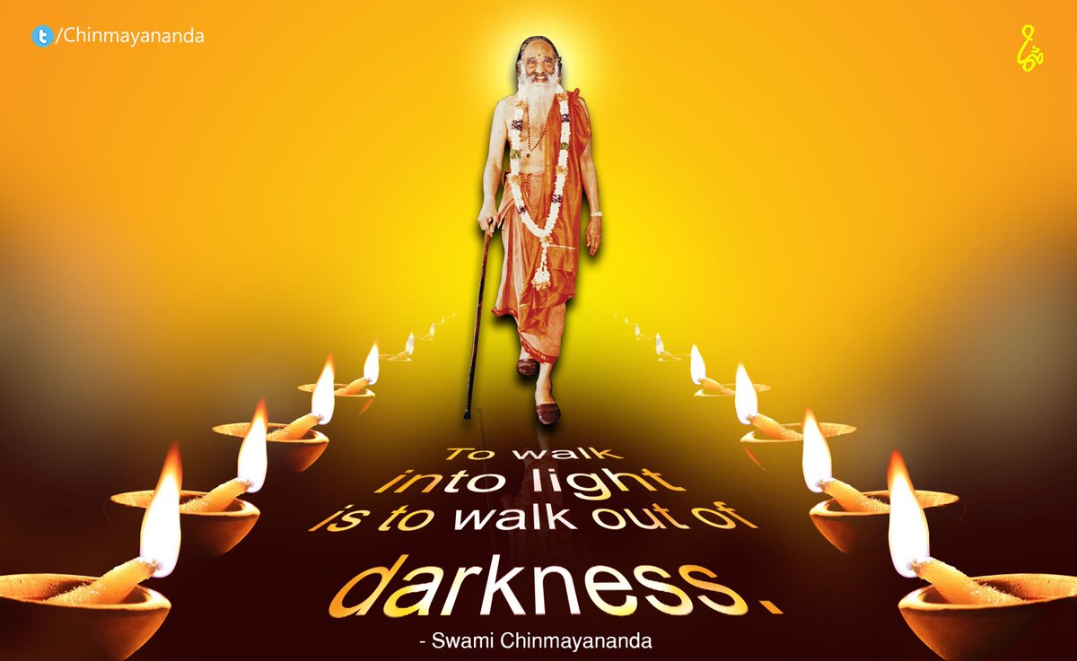 Chinmayananda's tweet photo. To walk into #light is to walk out of darkness. #Diwali #HappyDiwali2017 https://t.co/nP6rBpTOA5