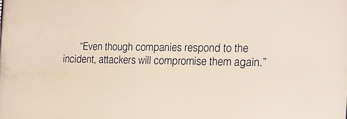 TechTourHQ's tweet photo. .@countercraftsec at #DTSL17 "even though companies respond to the incident attackers will compromise them again" https://t.co/7mqd6ZO7TG
