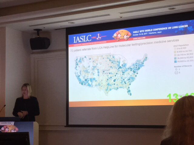 GO2forLungCancr's tweet photo. Last day at #WCLC2017! @JenniferCKing presented on #LungMATCH and clinical trials. That’s a wrap! #LCSM https://t.co/YxmiGMlH8T