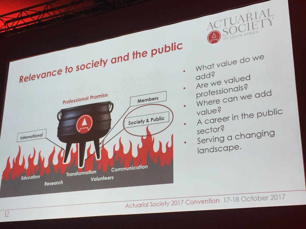 ActuarialSa's tweet photo. Peter Withey on how to keep actuarial profession relevant in SA context. #ASSA2017 https://t.co/VFn2khmox1