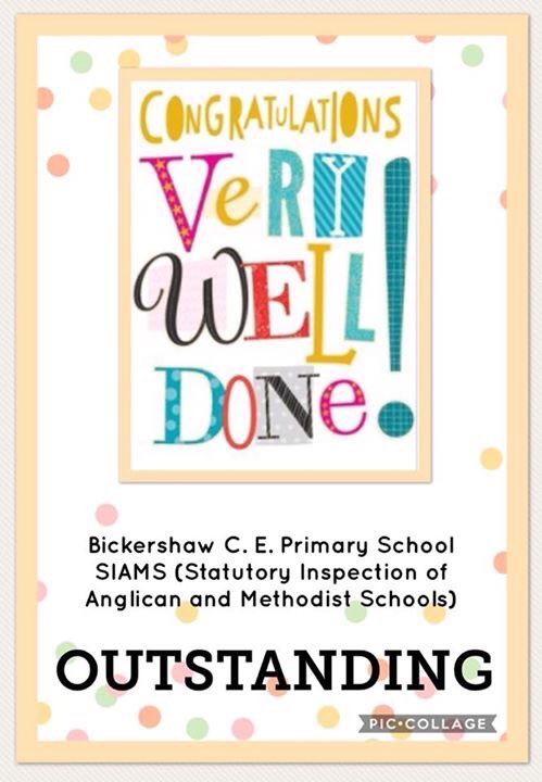 bickershaw_ce's tweet photo. Congratulations to our Headteacher, staff, governors, parents/carers, pupils and members of our church for achieving this wonderful outcome. https://t.co/PqcuLXHSHG