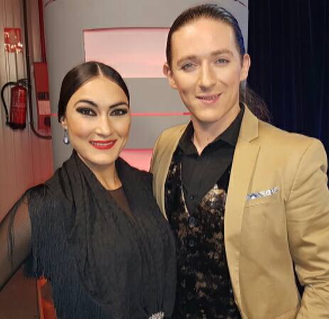 EuroTVprod's tweet photo. Gracias @MBflamenco, @aranchahoyosv y Sandra Rico por llenar el plató de @atuveraOficial de la mejor danza. #ATuVera10 https://t.co/2BPAx0ahYX