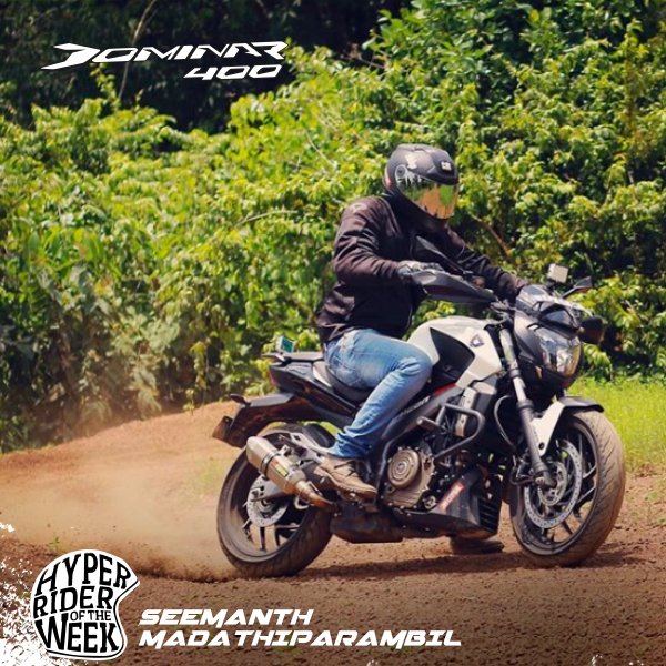 BajajDominar's tweet photo. Dominar #HyperRider Seemanth Madathiparambil. Follow Dominar on https://t.co/vvecQCksVe for more exciting updates. https://t.co/Px3lIYOUQ2