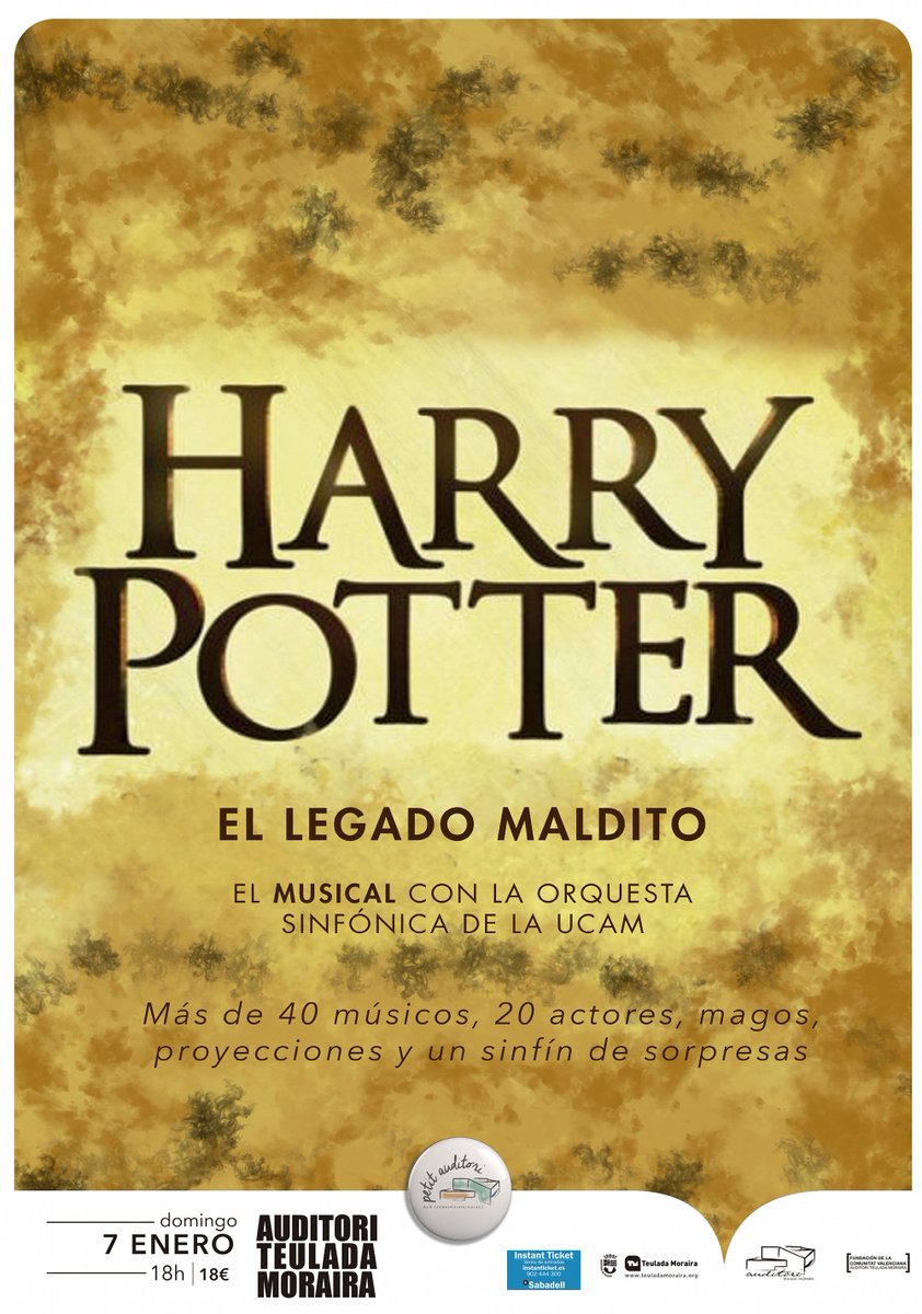 auditoriTM's tweet photo. ¿Quieres conseguir 2 entradas gratis para ver el espectáculo musical de HARRY POTTER, EL LEGADO MALDITO?
 ¿Cómo?
 📍Síguenos
 📍Dale me gusta a esta publicación
 📍Retwittea
📍Etiqueta a dos amig@s
 📍Sorteo vigente hasta el 18 de noviembre
 📌Bases en: https://t.co/cU819NIYCy https://t.co/sB4JehE5cT