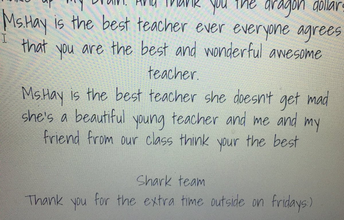 MsNHayPE's tweet photo. I can’t describe how good it feels to know I make a difference to my Ss... totally made my week! ❤️ #makeadifference #educator #ddmsdriven https://t.co/XQzorsTNtJ