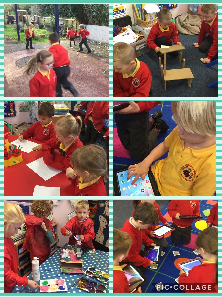 DosbarthDau's tweet photo. Our dinosaur experience time included QR code reading, map making, dance, model making and painting. #experiencetime https://t.co/fg4Ml7TVYj