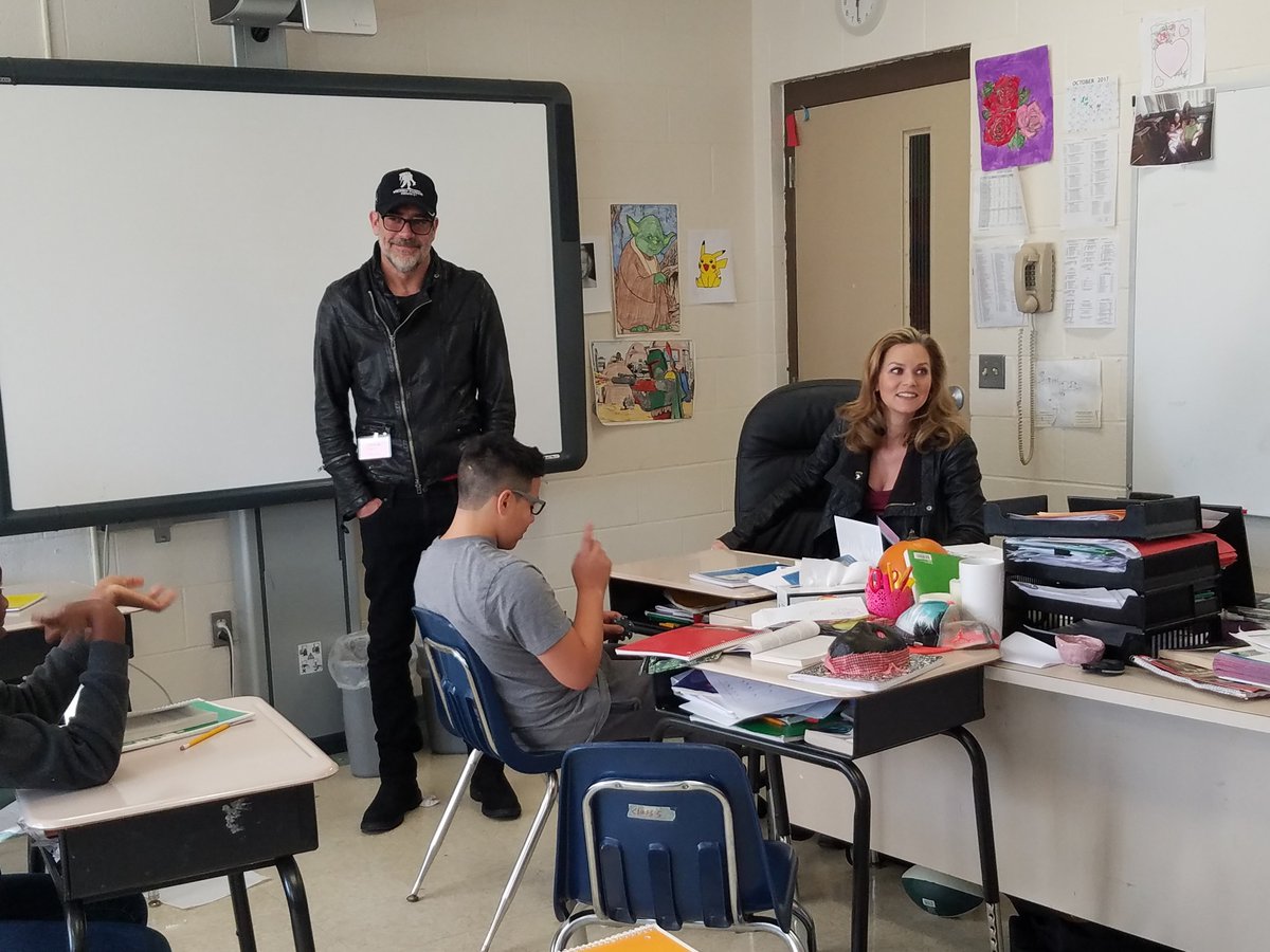 AstorServices's tweet photo. Yesterday, @HilarieBurton and @JDMorgan visited Astor to listen to some of the ghost stories our children wrote! Jeffrey will even be reading some of them at Ghost Stories 2 on Nov. 4th! We can't wait to see you there! https://t.co/afqR5wHBY6