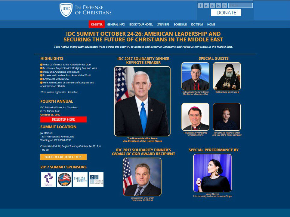 ANCA_DC's tweet photo. .@VP @mike_pence to keynote In Defense of Christians @indefchristians summit/dinner, sponsored by @ANCA_DC @philosproject @TheIRD https://t.co/MJ25lbMUTH