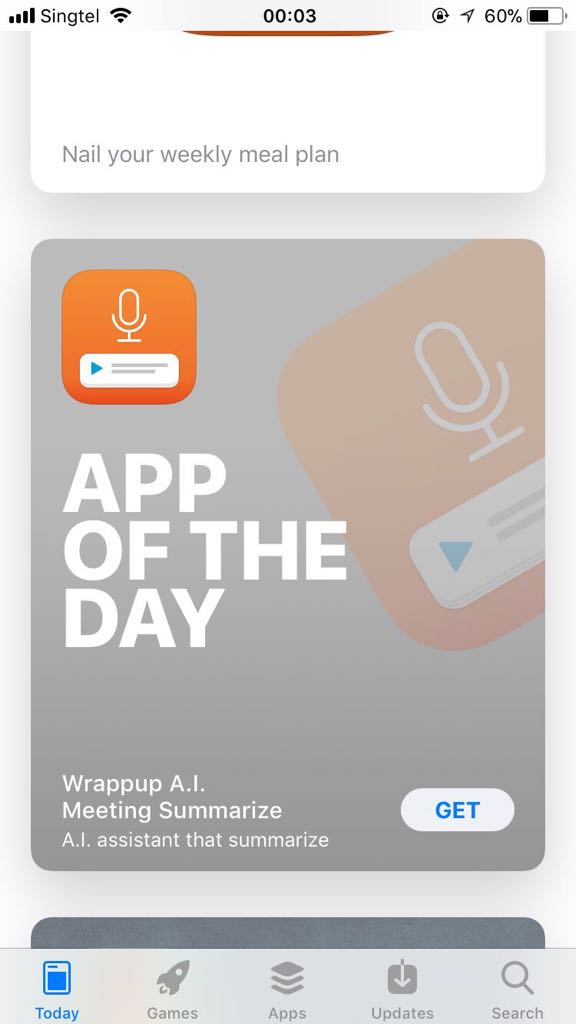 justwrappup's tweet photo. Wow! Wrappup 2.0 featured as "App of the Day" in iOS app stores worldwide! Want A.I. to auto-summarize meetings?
https://t.co/MXhRaCfZUs https://t.co/E5DwdH34OS