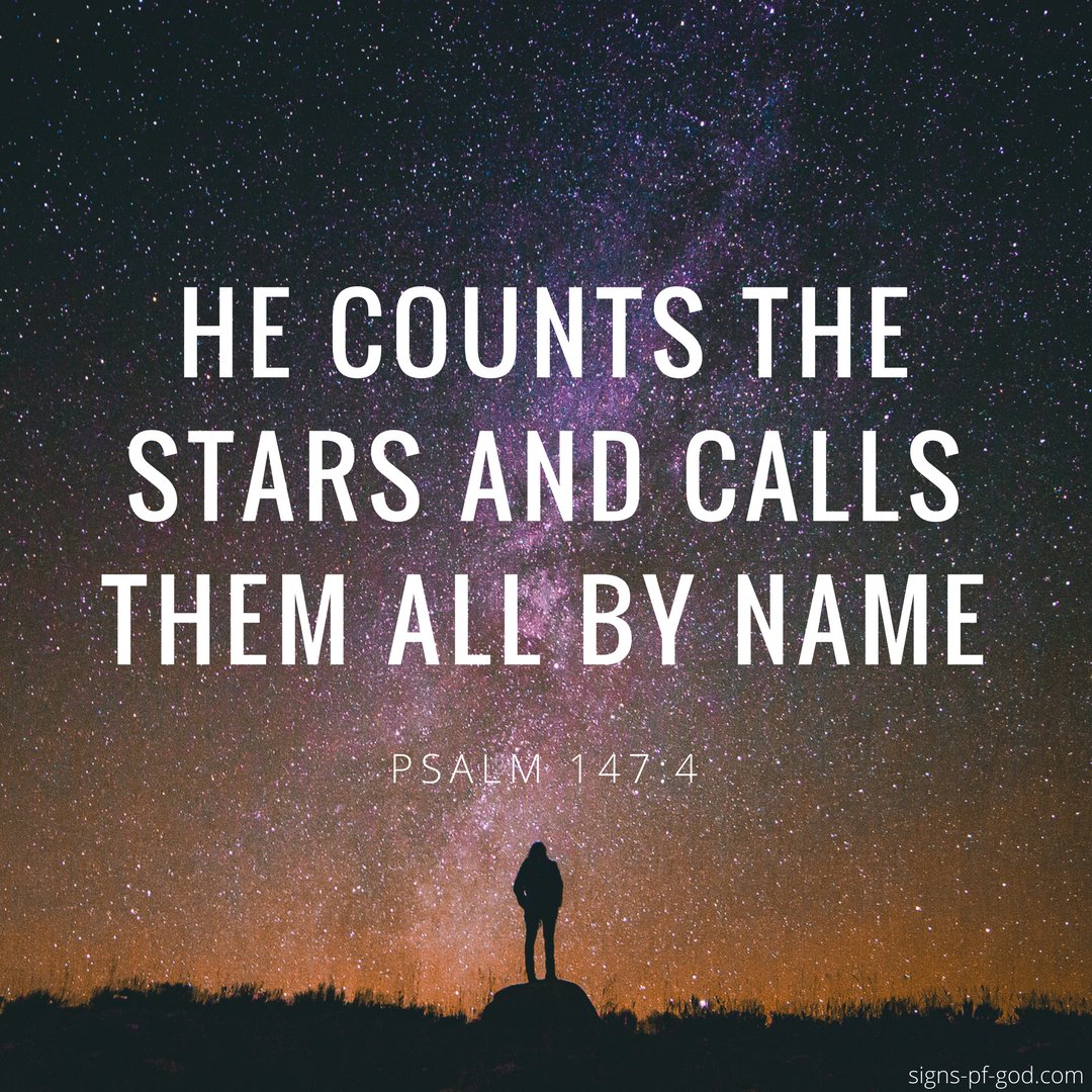 SignsofGodUSA's tweet image. God knows each of us individually. Just like the stars. #SignsofGod #Scripture #Psalms #Christianity #Faith #GodisLove
