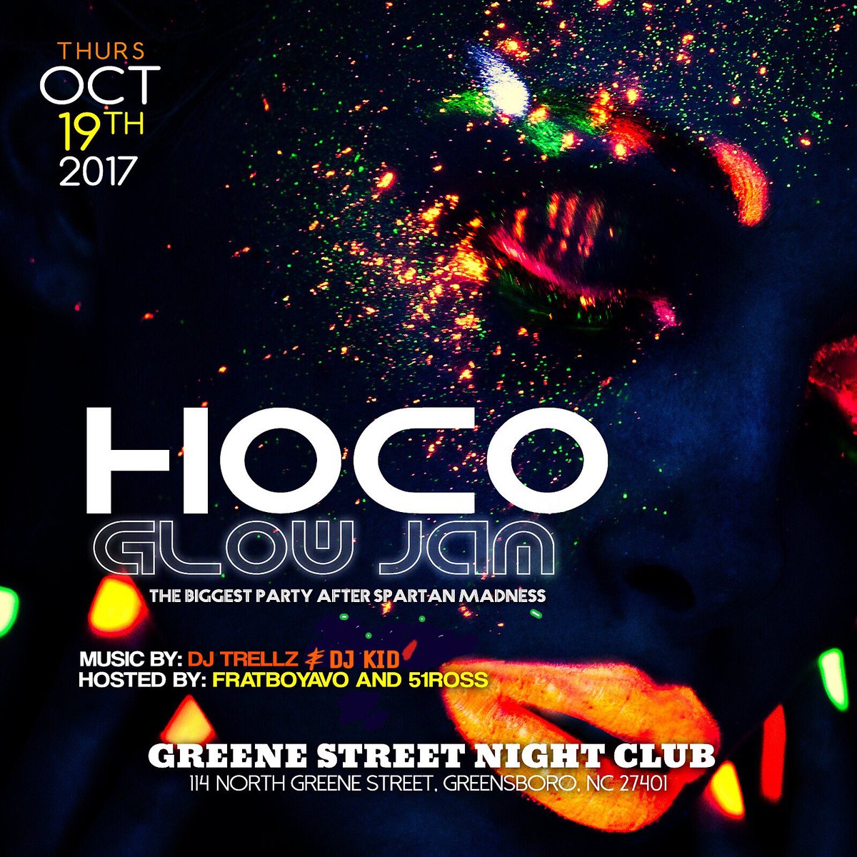 KeithExclusive's tweet photo. 1️⃣ day away from the lituation ‼️‼️secure yo spot in the building &amp; HML for these tickets 🔥🔥 #UNCGHOCO2K17 https://t.co/xJxrMiev0H