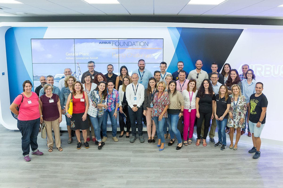 AirbusFdn's tweet photo. Ready for take-off! Yesterday was  our #AirbusFlyingChallenge volunteers' 1st training in Illescas &amp; Getafe w/ @CRE_Juventud &amp; @cadigenia ☺️ https://t.co/EAWxfSo0A1