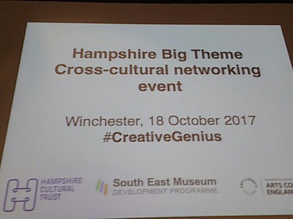 SMClabby_DW's tweet photo. Here for the #CreativeGenius #BigTheme event, and all anybody is asking me is "Where's @HatchTheDog_MR?"! https://t.co/1Qx6Q20pMn