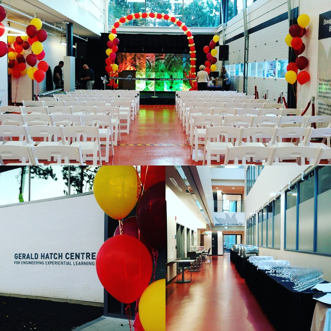 McMasterEng's tweet photo. Walk the red carpet at the grand opening of the new Hatch Centre at 10am TODAY! https://t.co/rr5CA9DFbb #Hatch2017 https://t.co/rYhCjr1lZH
