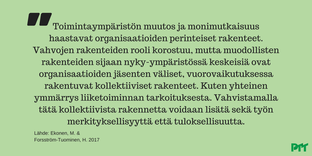 Uutta #tutkimus'ta! Miten organisaation rakenteiden pitäisi muuttua, kun maailma muuttuu? <a href="/heidiforsstrom/">Heidi Forsström</a> ptt.fi/julkaisut-ja-h…