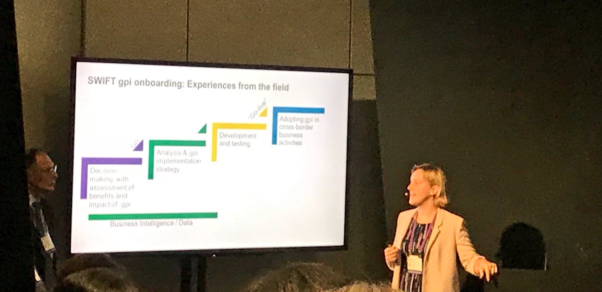 swiftcommunity's tweet image. Discussing how to get value out of #SWIFTgpi in cross border activities at #SWIFTLab #sibos #banking