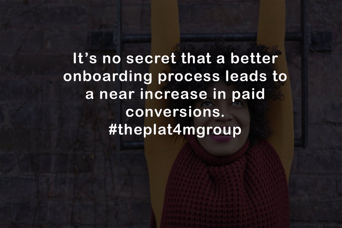 theplat4mgroup's tweet photo. It’s no secret that a better onboarding process leads to a near increase in paid conversions. #theplat4mgroup https://t.co/8pA0Gc7XtX https://t.co/ljRgiOvgSO