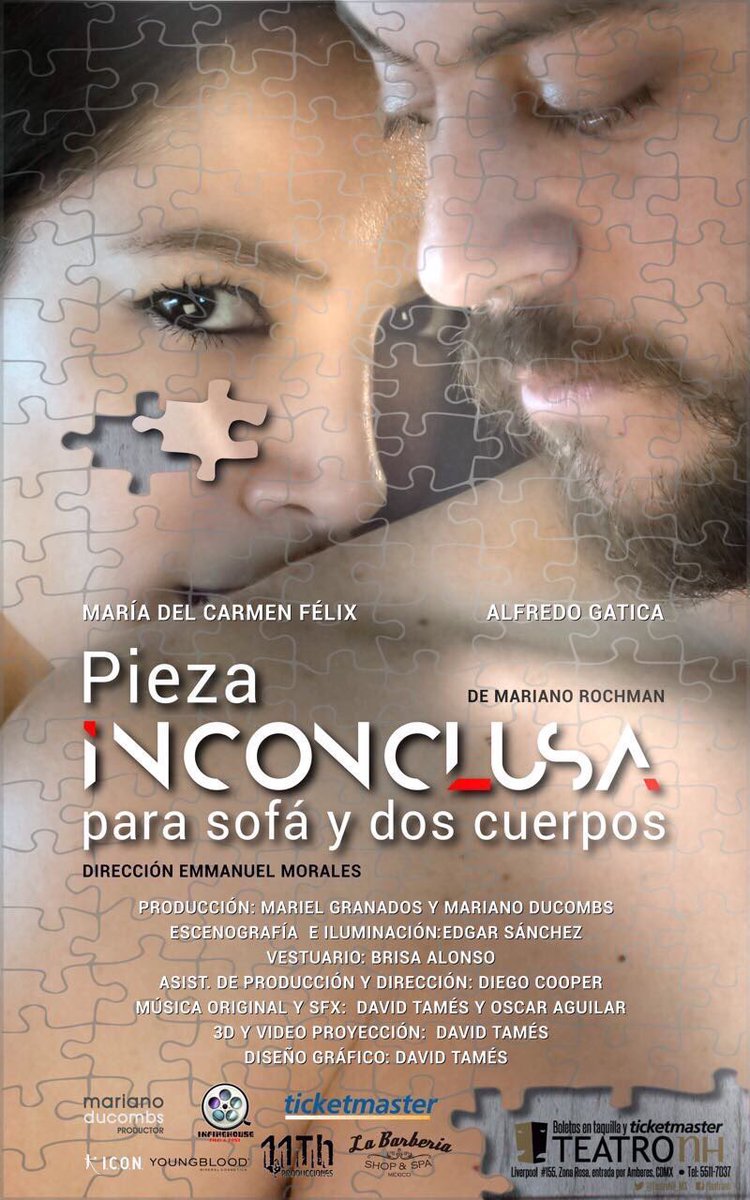 LondonTeatro's tweet photo. Esta noche 8:30pm "Pieza inconclusa para sofá y dos cuerpos" con @_MCFelix_ y @Alfredo_Gatica

Conoce la sinopsis: https://t.co/VuvFK1cfA4 https://t.co/cSzm17uuIF