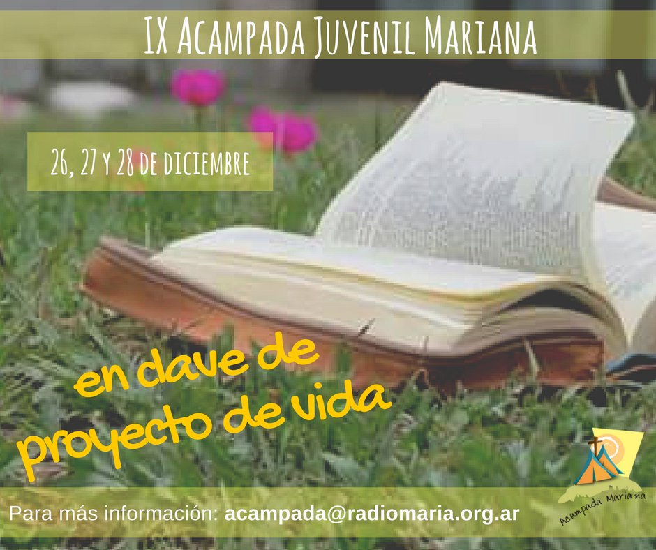 radiomariajoven's tweet photo. “Jesús vino y puso su morada en medio nuestro” Preparate en diciembre vivimos juntos la #AJM2017 #Calmayo #LugarDeEncuentro #CadaVezMasCerca https://t.co/O8Z3LB5EZg