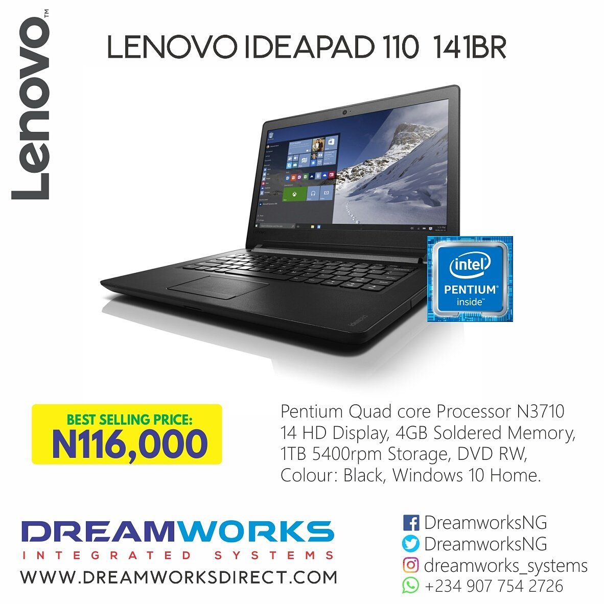 Dreamworksnig's tweet photo. #dreamworks #deals #october #lenovo #notebook14 #intel #sales #worklaptops #instagram #tech #computers #comfort #thinkpad https://t.co/uPKBdeUYvm