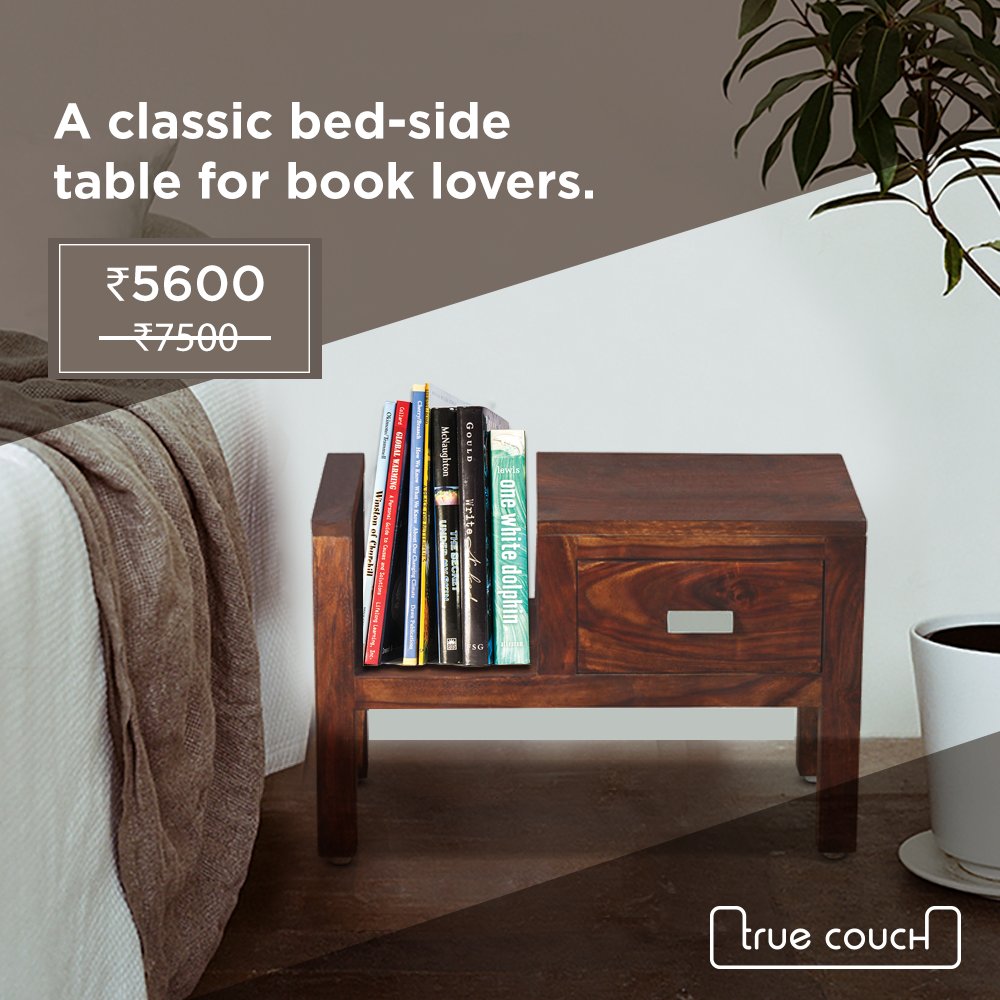 truecouch's tweet photo. A perfect side table for your bedroom - https://t.co/h3FC74UYX3 #festivediscount #sale #shopping #sheeshamfurniture #firstpurchase https://t.co/nVQcqyjCP9