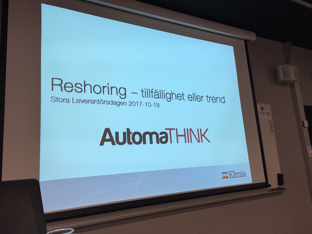 AutomaTHINK's tweet photo. Dags för seminarie inför FKGs Stora Leverantörsdagen: Reshoring - tillfällighet eller trend? https://t.co/Xc8EcrFF9E
