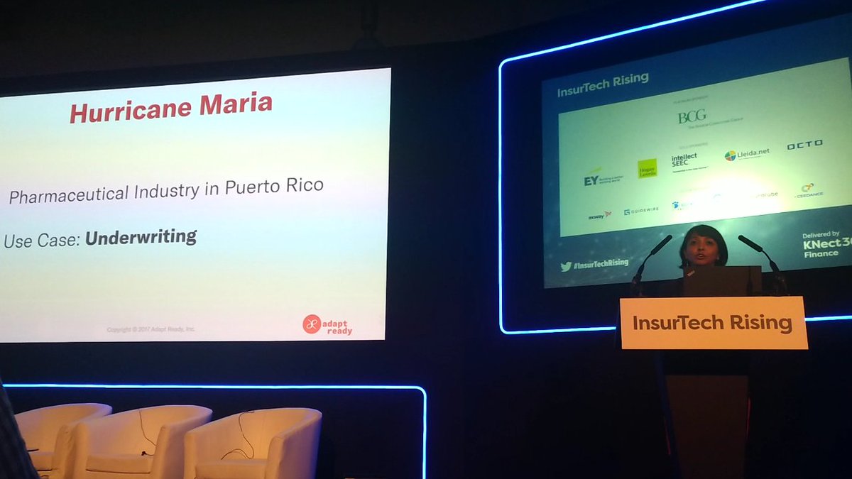 AdaptReady's tweet image. CEO @shruthinrao presenting a product demo at #InsurTechRising #insurtech #BizInterruption
