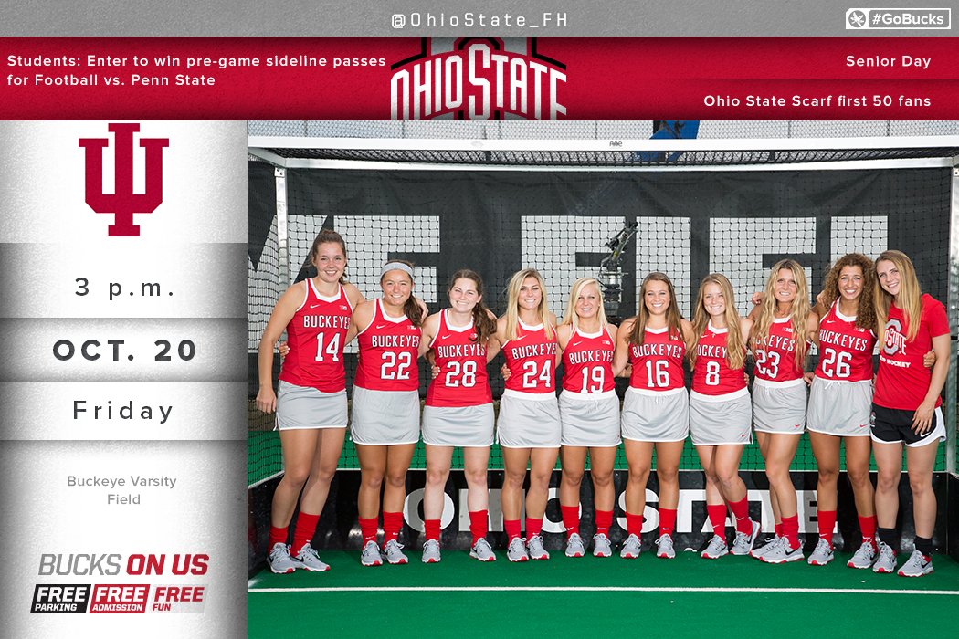 Senior Day on Friday at 3 p.m. | Come out and support these 10 seniors and the #Buckeyes as we take on Indiana | #GoBucks