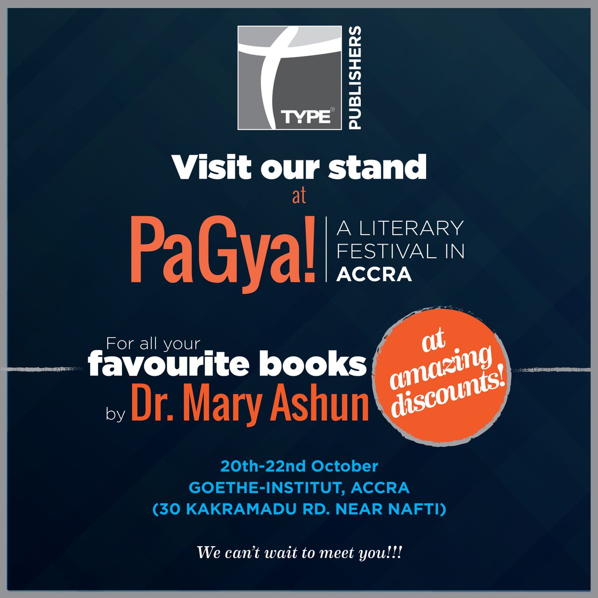 TypePublishers's tweet image. Looking forward to meeting you at the TYPE PUBLISHERS stand this weekend!!!
