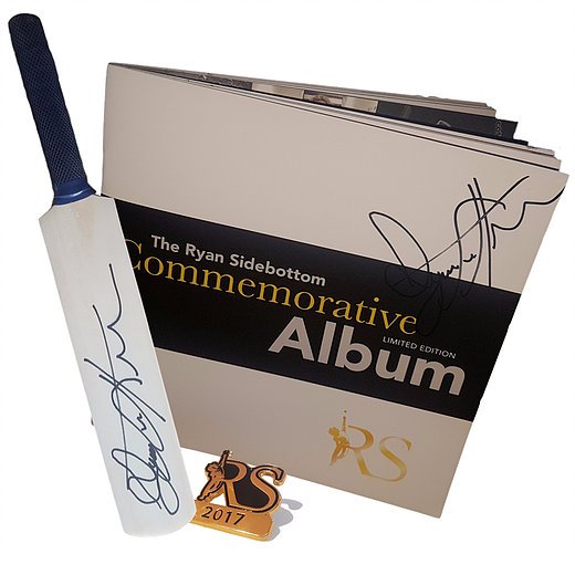 RSTestimonial's tweet photo. Commemorative @RyanSidebottom collection #LimitedEdition Album/Pin &amp; Mini Bat #signed https://t.co/JvcmtPkNPS @otley_cc #lastfewleft https://t.co/wtwEmq3wtp