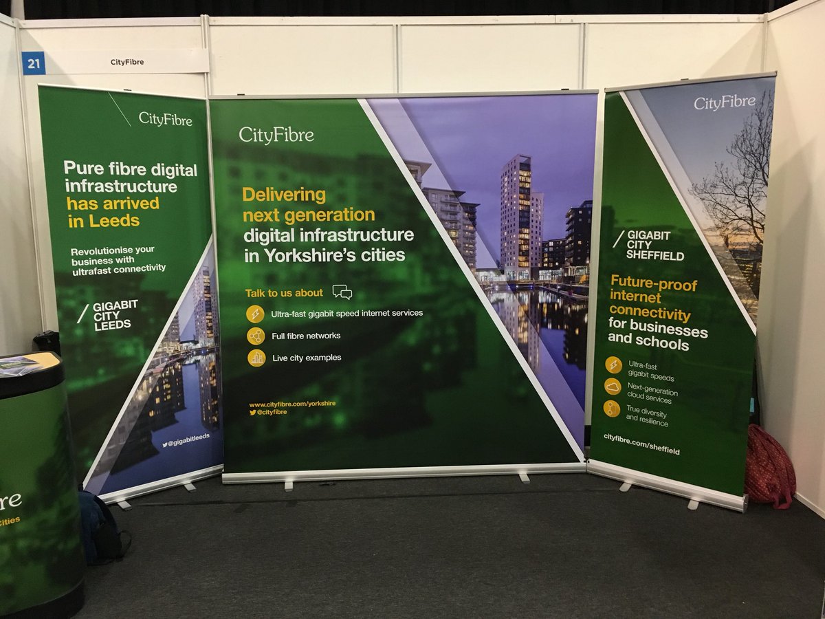 sheffchamber's tweet photo. Thank you @CityFibre for sponsoring today’s #ConnectSheffield event. Drop by and have a chat with them at stand 21 #sheffieldissuper https://t.co/oB71Se3EAl