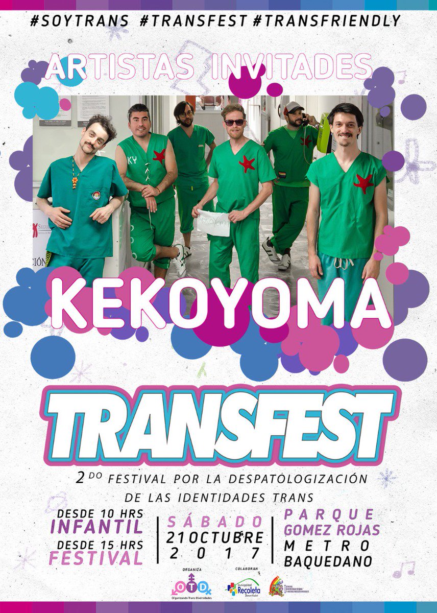 OTDChile's tweet photo. #Adictes a @kekoyoma Todes! invitades este #21oct al #Transfest2017
en el Dia Global x la #DespatologizacionTrans
#VivoyExistoTrans💜 https://t.co/fziv98wLYk
