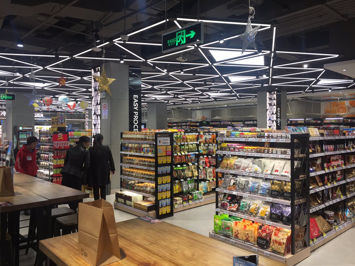BruceHarro's tweet photo. Alibaba new Hema retail concept merger of online &amp; offline, 30 min gteed delivery for online, fresh quality produce, Aus product in demand https://t.co/F0VCIYWdAB