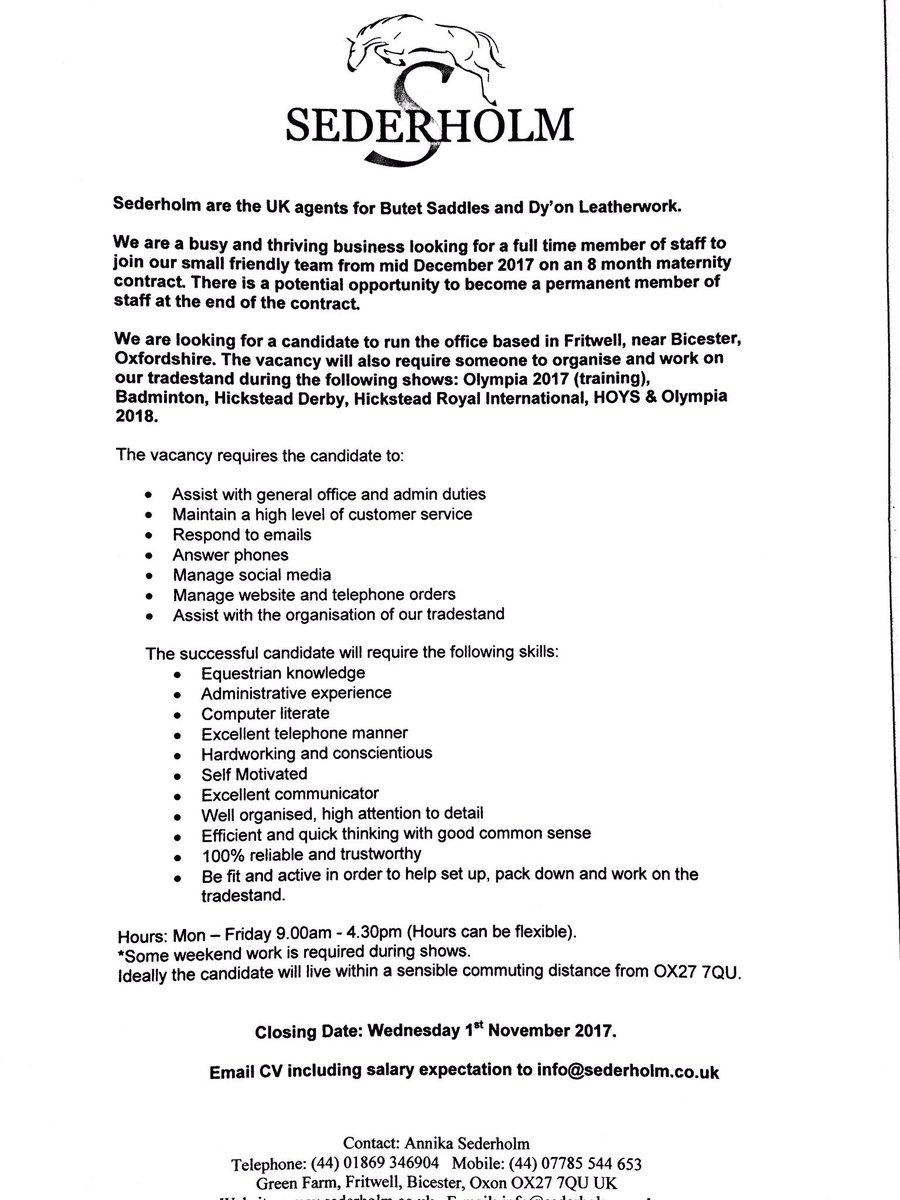 ⚠️Vacancy⚠️
#comeandworkwithus #sederholm