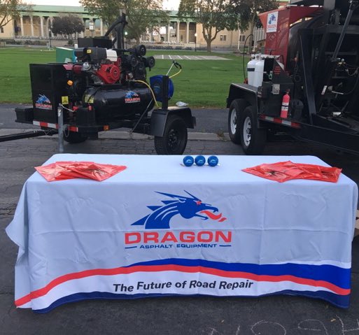 DragonAsphalt's tweet photo. And we're live at the 2017 NYS Highway &amp; Public Works Expo! If you're here, we'd love to see you! Come to space 125 &amp; get cool #swag items. https://t.co/VL8uwFm7hc
