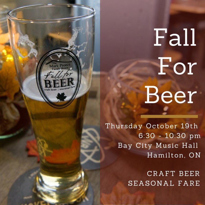 MarkPreeceHouse's tweet photo. Tomorrow's the big day! Call the house to secure tickets today! 905-529-0770 #fallforbeer #markpreecefamilyhouse #hamont https://t.co/UMduI3bOzc