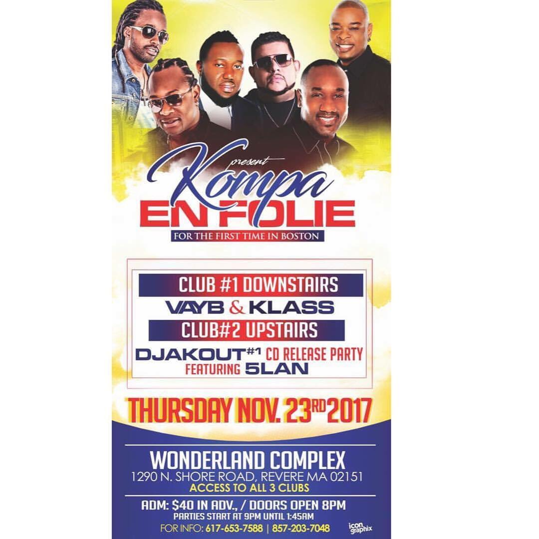 classic1804ent's tweet photo. Kompa En Folie Thursday Nov-23rd https://t.co/Z8naF6ydK6